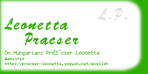 leonetta pracser business card